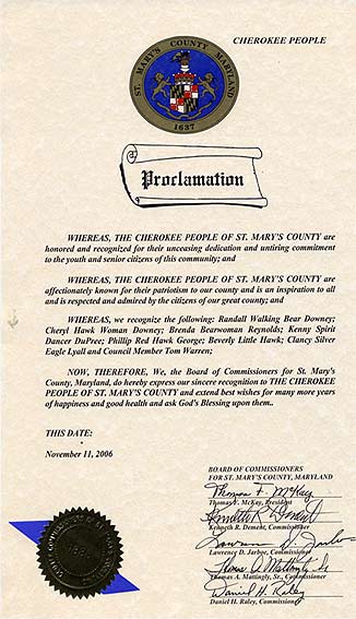 cherokee certificaat